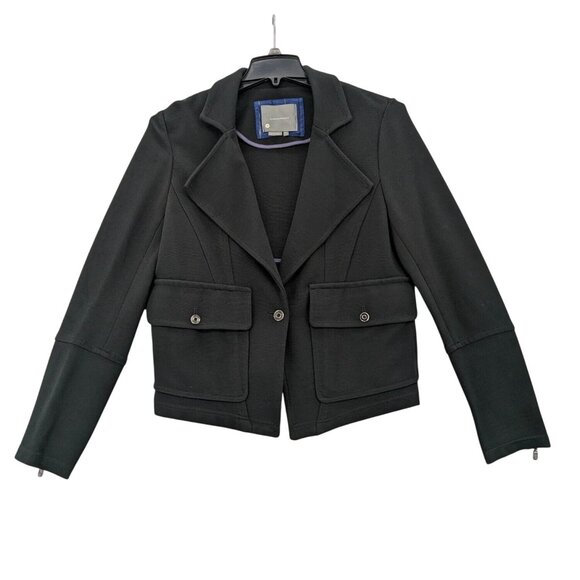 Anthropologie Blazer Women Size L Crop Structured Office Single Breasted Career - Picture 1 of 10